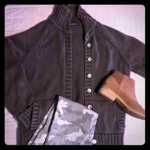 Lands End cardigan with pockets